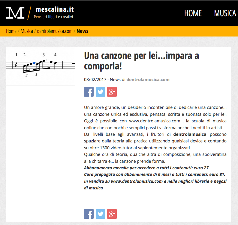 Mescalina.it - 3 Febbraio 17
